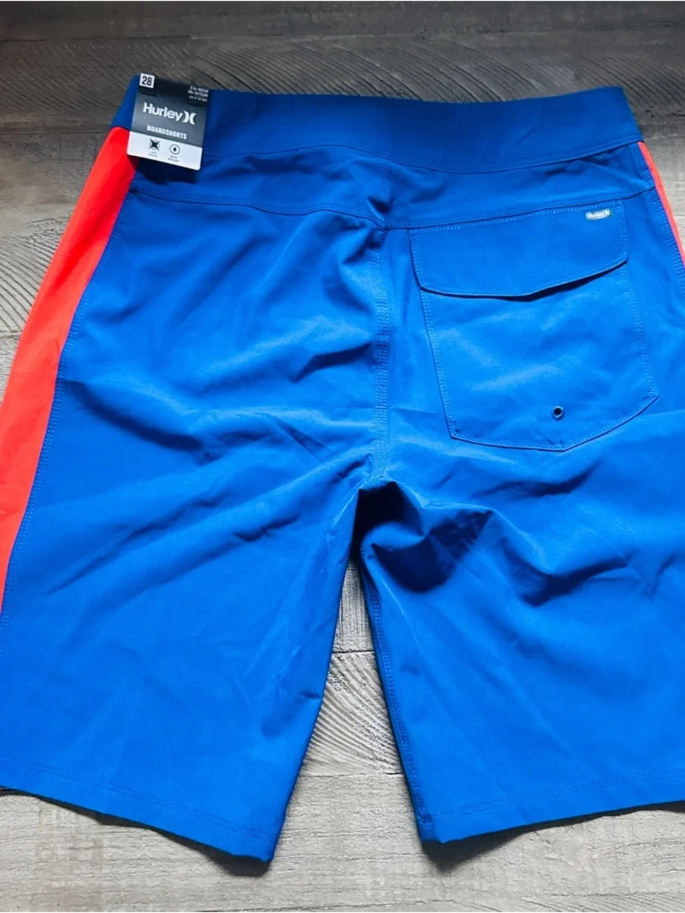 Hurley Board Shorts Blue Red USA Swim Trunks Men’s Size 28